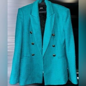 ZARA blazer turquoise